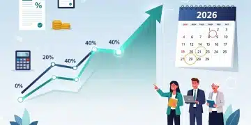 Financial graph with tax symbols and 2026 calendar, illustrating future capital gains tax changes and strategic investment planning.