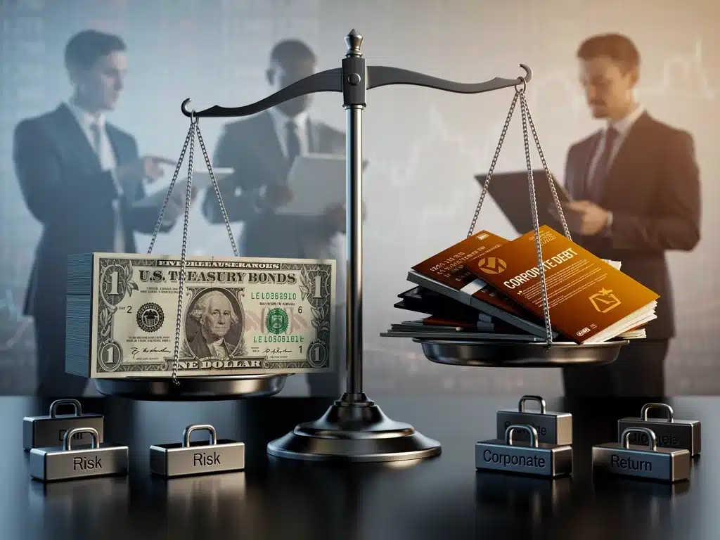 Balancing risk and return in U.S. Treasury Bonds versus Corporate Debt investments